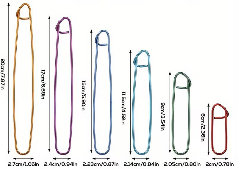 Ensemble arrêtés-mailles 6 pièces