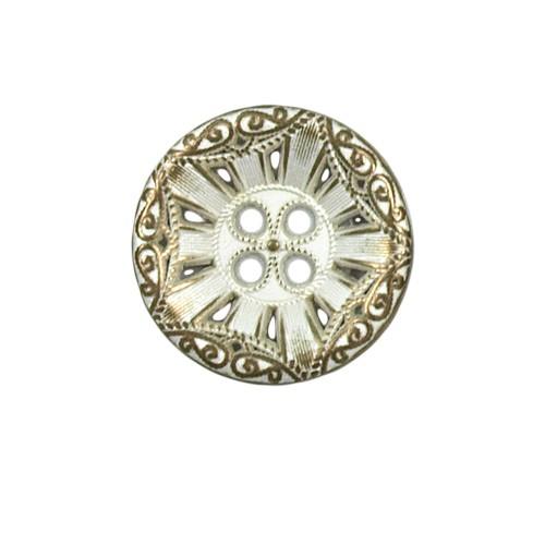 Bouton 4 trous métal cuvette 22 mm