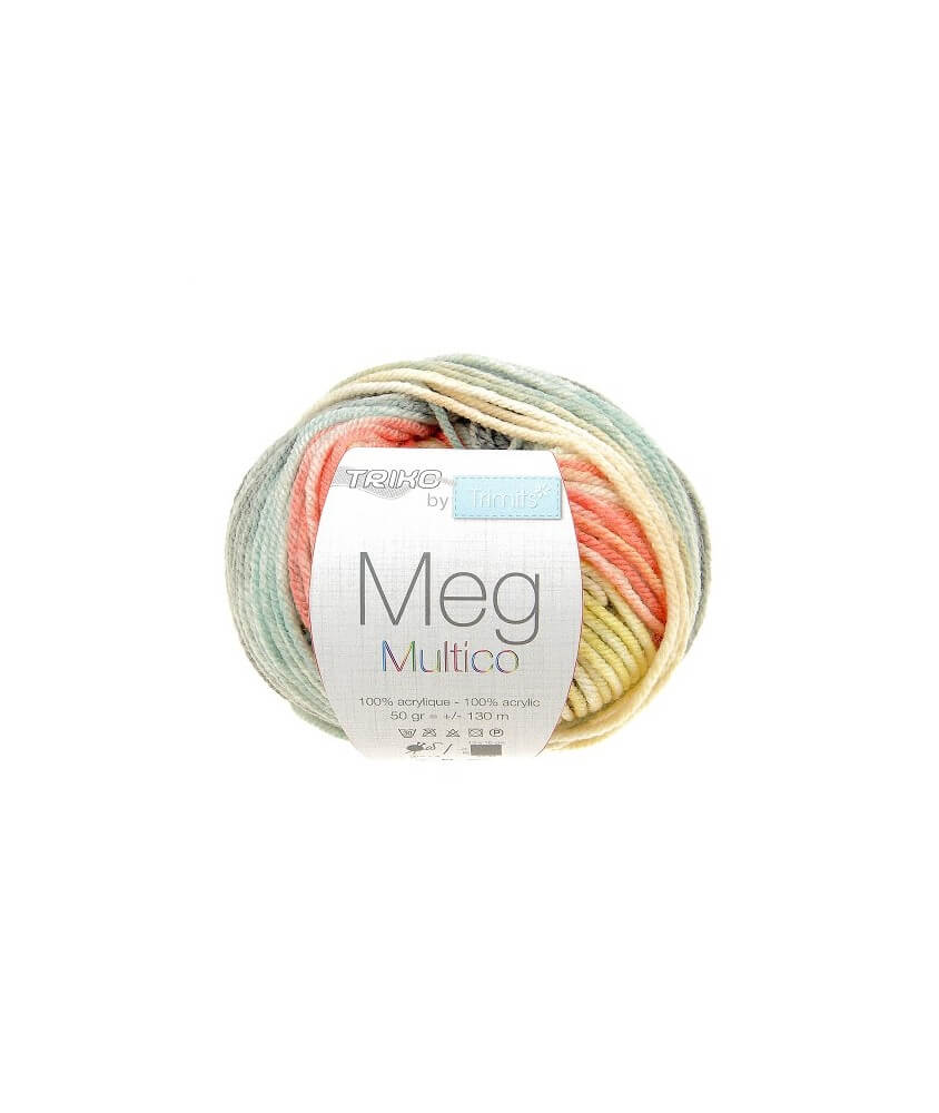 Fil à tricoter Meg Multico – Doux & Résistant – 50g - 130 m