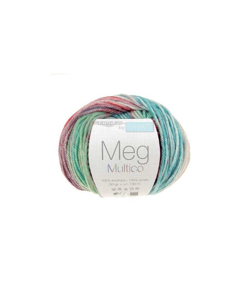 Fil à tricoter Meg Multico – Doux & Résistant – 50g - 130 m