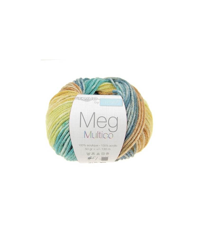 Fil à tricoter Meg Multico – Doux & Résistant – 50g - 130 m