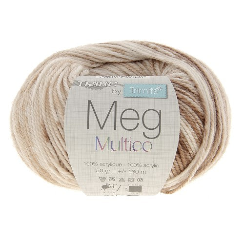 Fil à tricoter Meg Multico – Doux & Résistant – 50g - 130 m