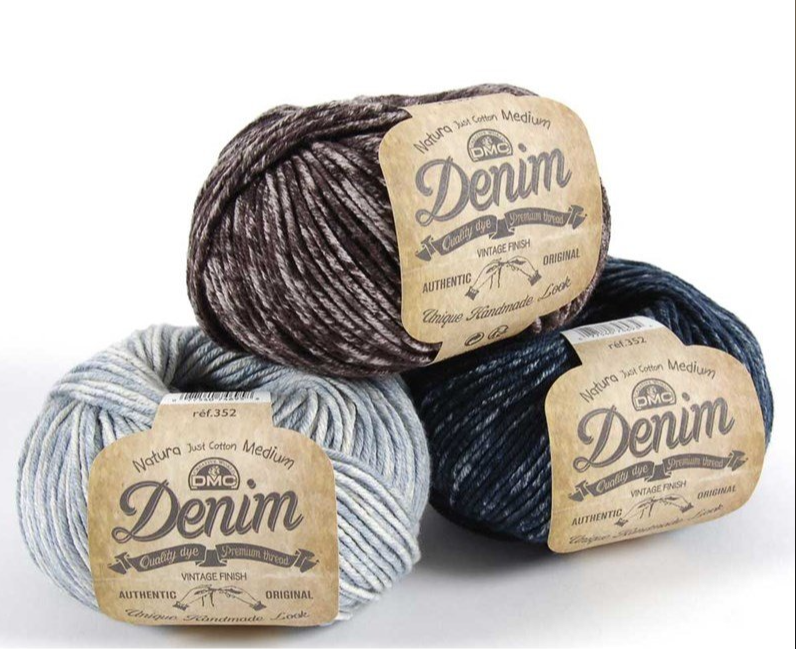 Fil coton pas cher DMC Natura Denim 50g- 75 m – fil coton pour tricot et crochet