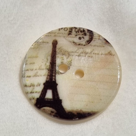 Boutons 27 mm : 2 Trous, Nacré, Paris