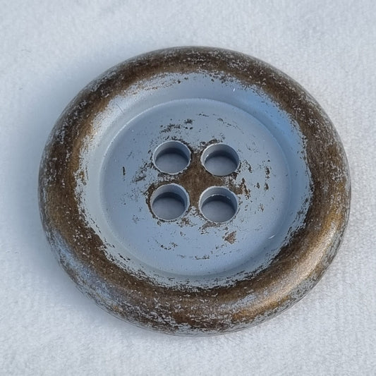 Boutons  40 mm : Métal : Bronze, Gris : 4 Trous :