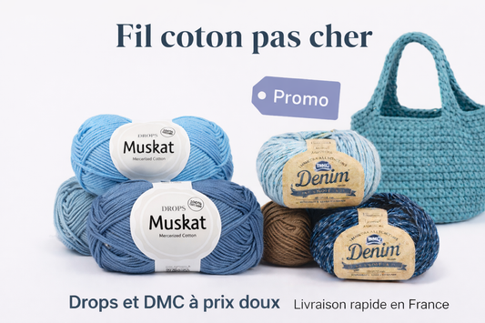 fil coton pas cher drops dmc tricot crochet