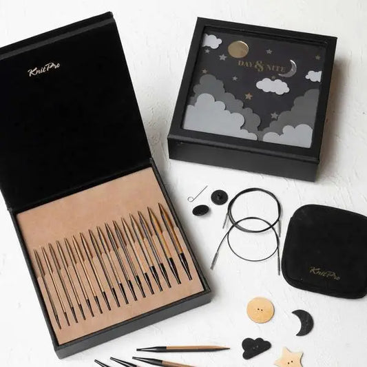Set d'aiguilles circulaires interchangeables KnitPro. Accessoires Interchangeable, "Day & Night"