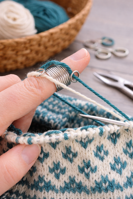 Anneau guide-fil pour tricot – régulateur de tension – accessoire tricot et jacquard