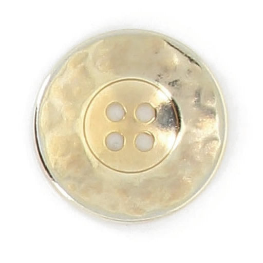 Bouton 4 trous métal bourrelet martelé 22 mm