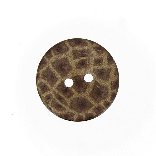 Boutons 22 mm   en Noix de Coco, style vintage, girafe