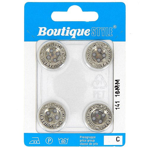 Boutons : 18 mm set 4 pièces 100%   polyamide