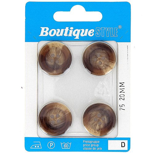 Boutons : 20 mm set 4 pièces 100%  polyamide 4 trous