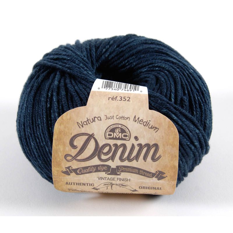 Fil coton pas cher DMC Natura Denim 50g- 75 m – fil coton pour tricot et crochet