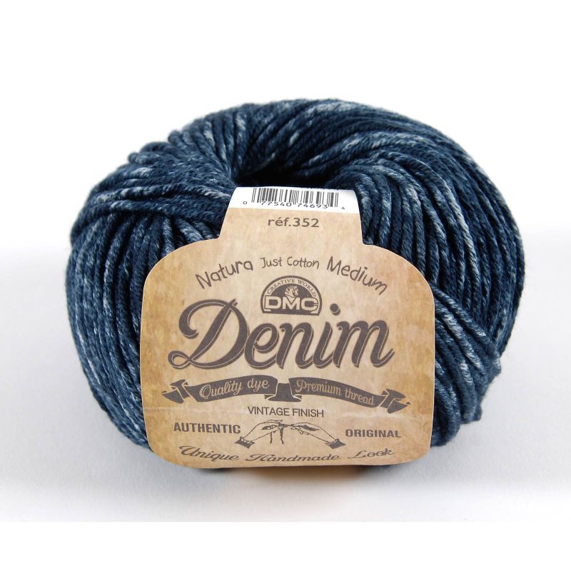 Fil coton pas cher DMC Natura Denim 50g- 75 m – fil coton pour tricot et crochet