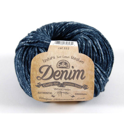 Fil coton pas cher DMC Natura Denim 50g- 75 m – fil coton pour tricot et crochet