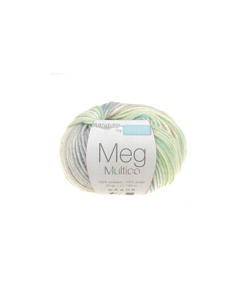 Fil à tricoter Meg Multico –  Doux & Résistant – 50g  - 130 m