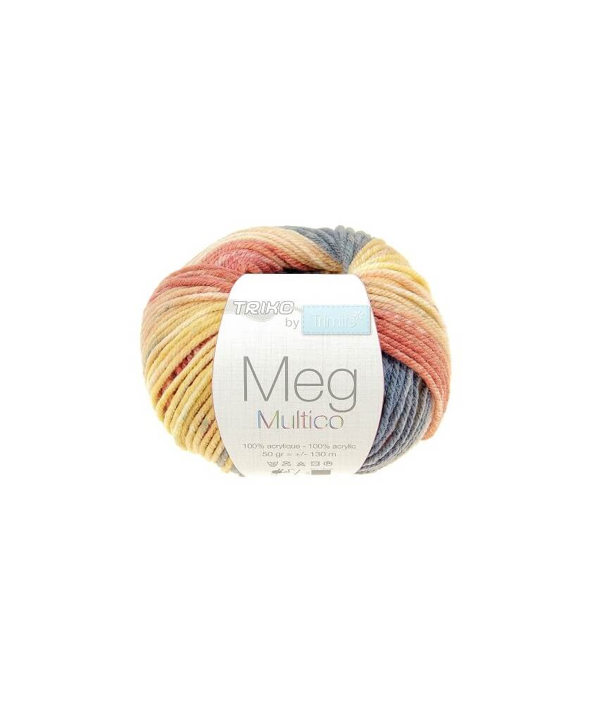 Fil à tricoter Meg Multico –  Doux & Résistant – 50g  - 130 m