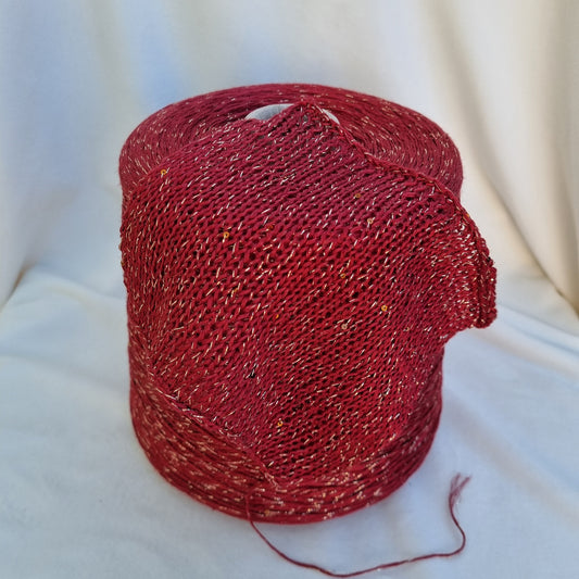 Fil Lino Luxe – 100% Lin avec Paillettes et Lurex – Couleur Bordeaux – vendu par 50g (~175m)