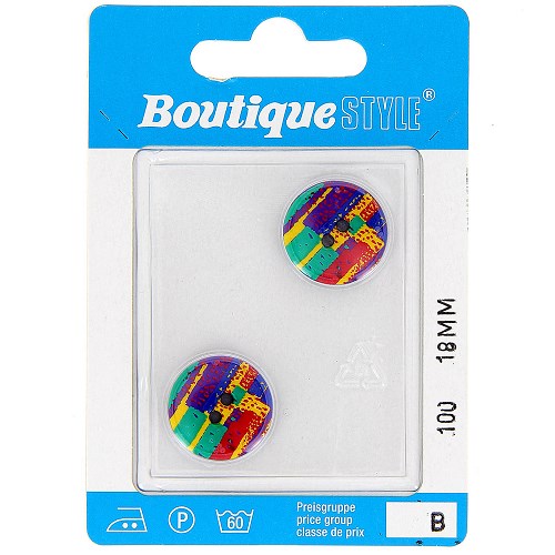 Boutons 18 mm  set 2 pièces 100% polyamide