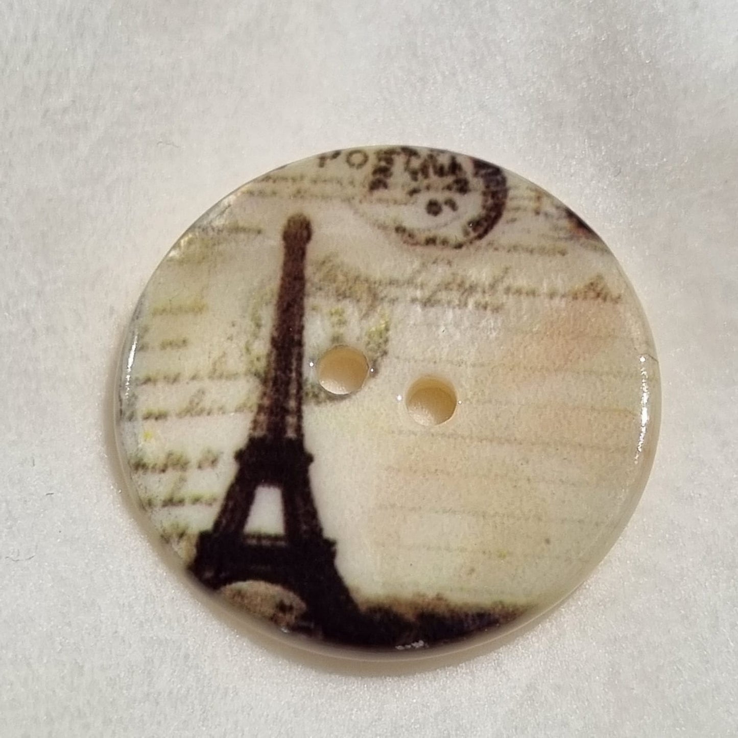 Boutons 27 mm : 2 Trous, Nacré, Paris