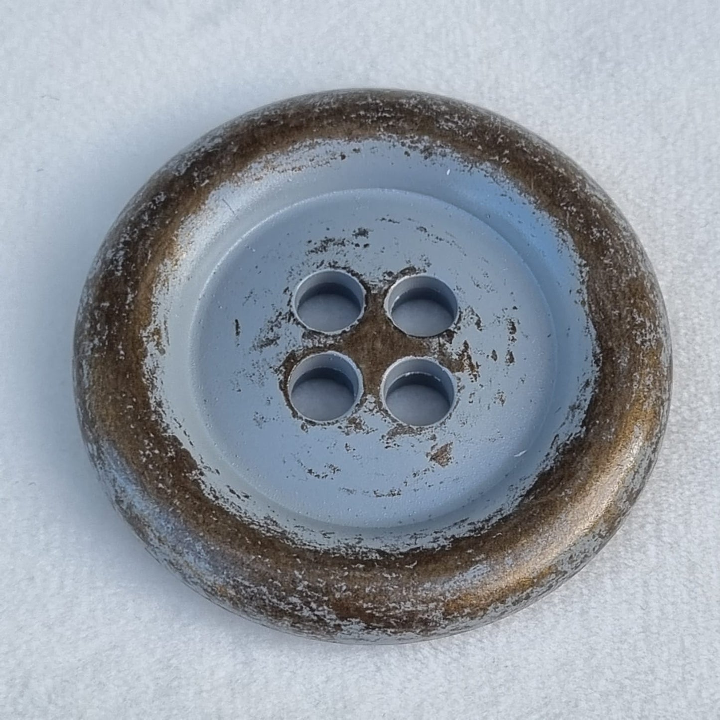 Boutons  40 mm : Métal : Bronze, Gris : 4 Trous :