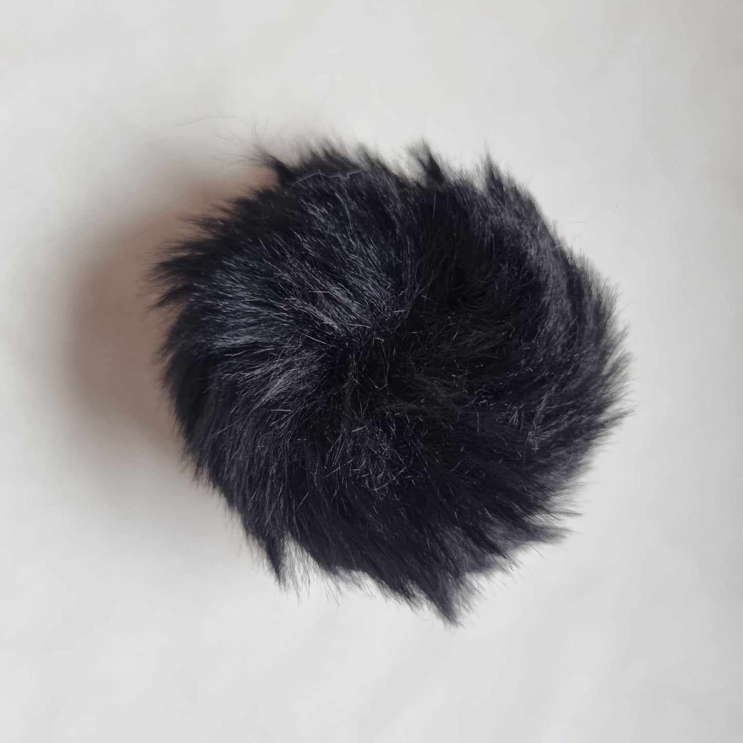 Pompons 8 cm en fausse fourrure de lapin douce avec boucles élastiques