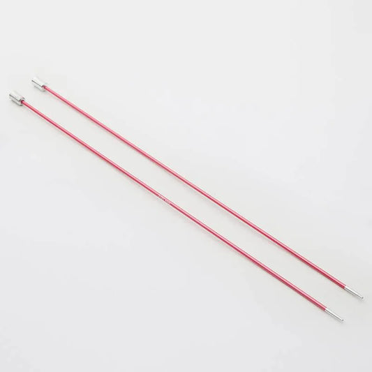 Aiguilles à tricoter droites KnitPro Zing 35 cm (x2) – Aiguilles aluminium légères et résistantes