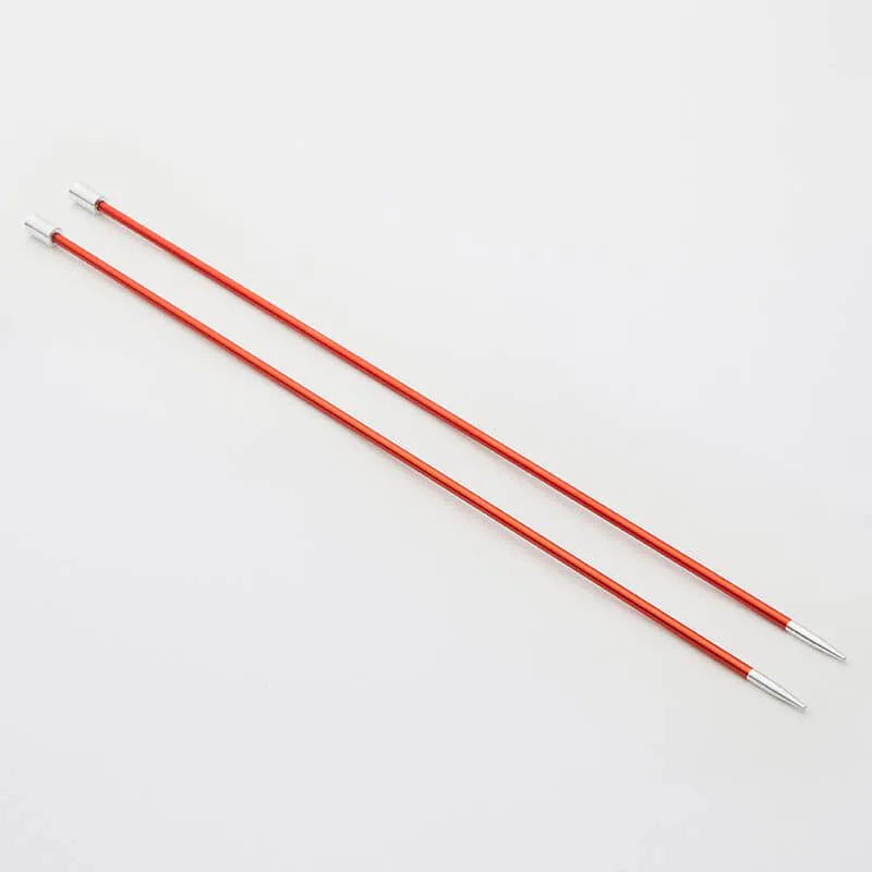 Aiguilles à tricoter droites KnitPro Zing 35 cm (x2) – Aiguilles aluminium légères et résistantes