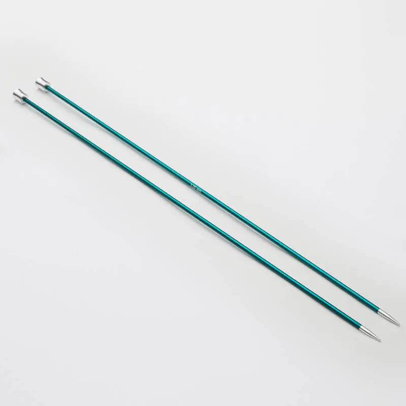 Aiguilles à tricoter droites KnitPro Zing 35 cm (x2) – Aiguilles aluminium légères et résistantes