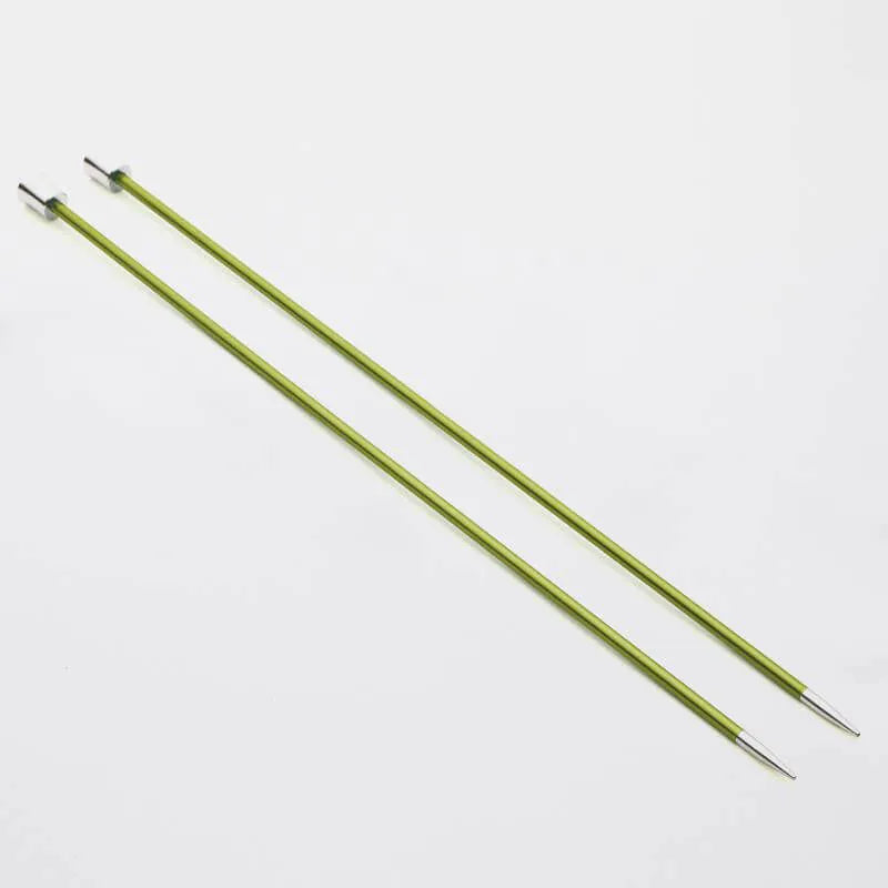 Aiguilles à tricoter droites KnitPro Zing 35 cm (x2) – Aiguilles aluminium légères et résistantes