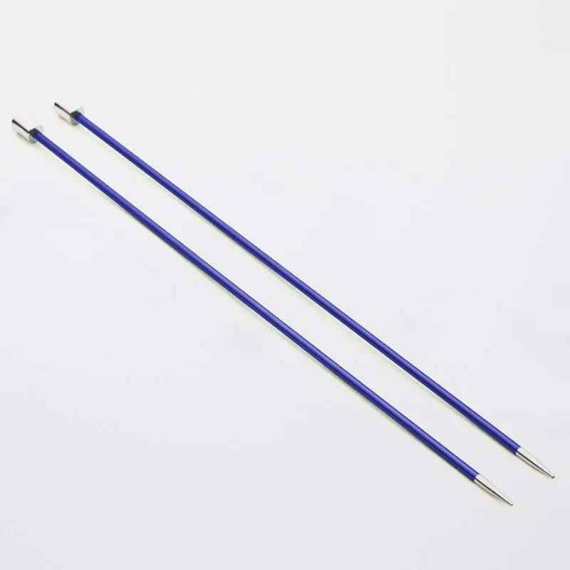 Aiguilles à tricoter droites KnitPro Zing 35 cm (x2) – Aiguilles aluminium légères et résistantes