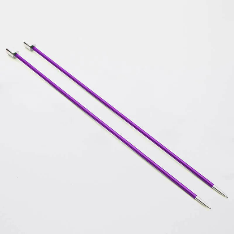 Aiguilles à tricoter droites KnitPro Zing 35 cm (x2) – Aiguilles aluminium légères et résistantes
